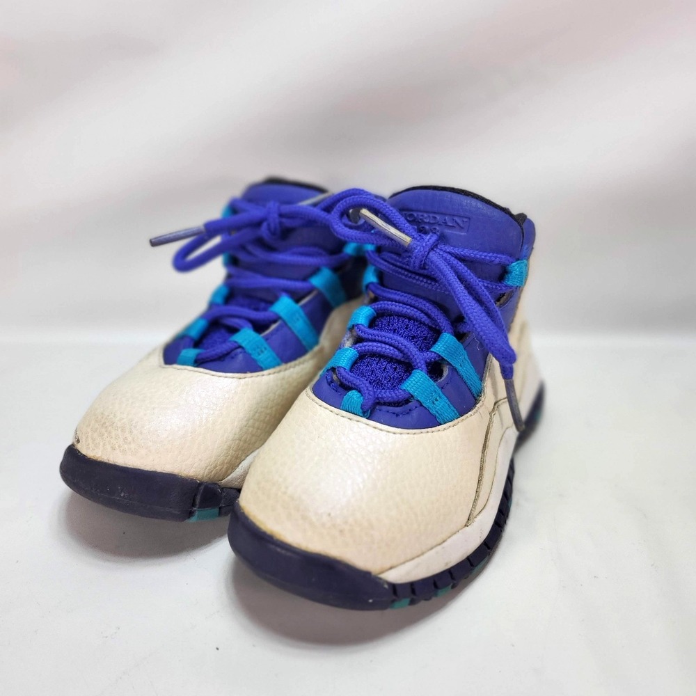 Nike Air Jordan X 10 Charlotte Hornets Retro 2016 BT Toddler 310808-107 sz 9C